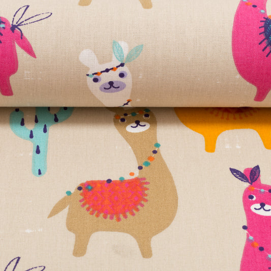 Baumwollwebware | Lama | Beige
