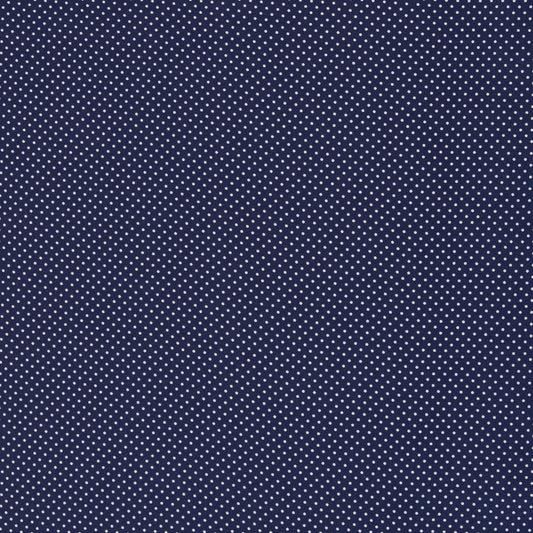 Baumwollwebware | Pünktchen | Dunkelblau