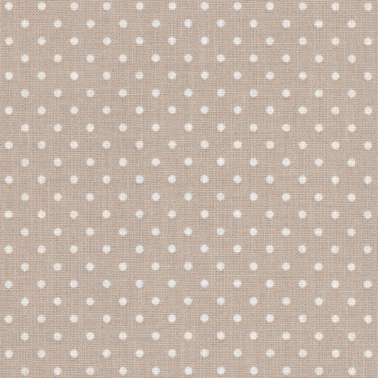 Baumwollwebware | Pünktchen | Beige
