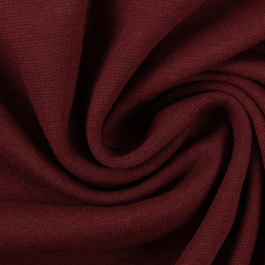 Reststück 80 cm Baumwolljersey | Uni | Bordeaux