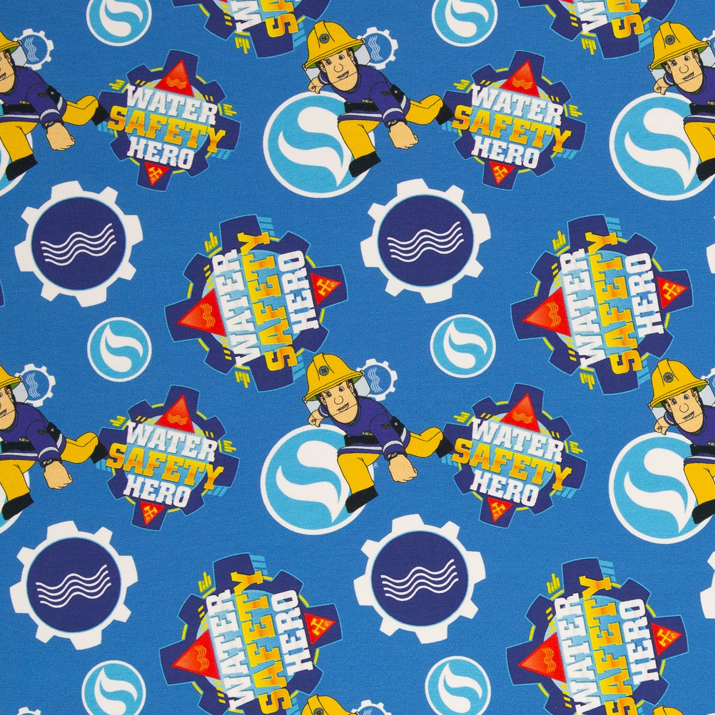 RESTSTÜCK 80 cm Baumwolljersey | Feuerwehrmann SAM | Blau | Lizenzstoff