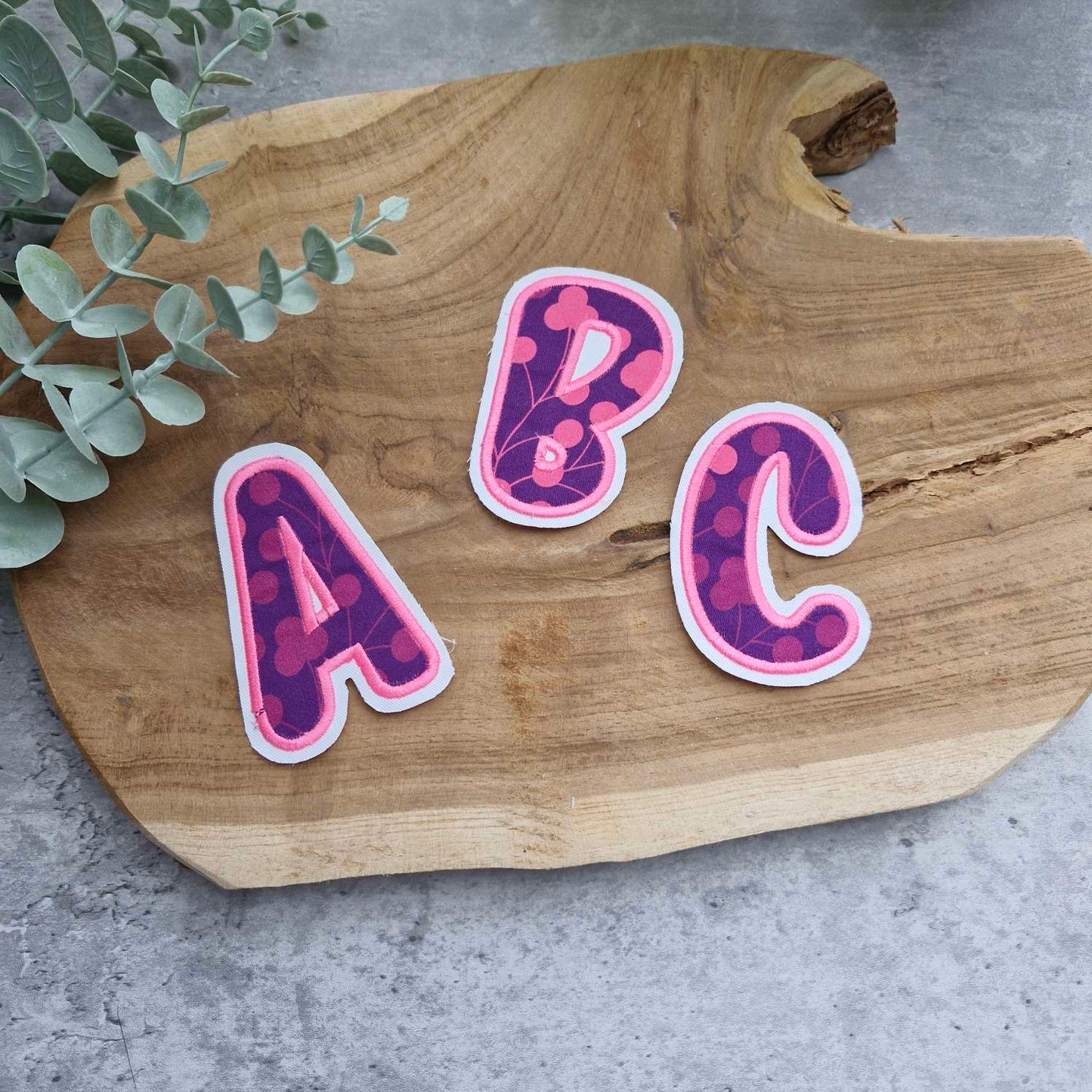 Applikation Aufnäher Patch | Buchstaben | Wunschname | Space Shiny Butterfly Night