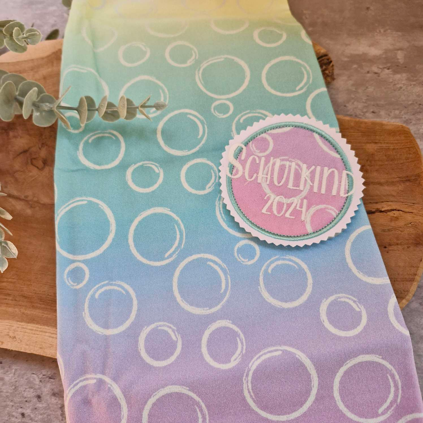 Applikation Aufnäher Button Klettie  | Schulkind 2025 | ZauBärwelt | Rund