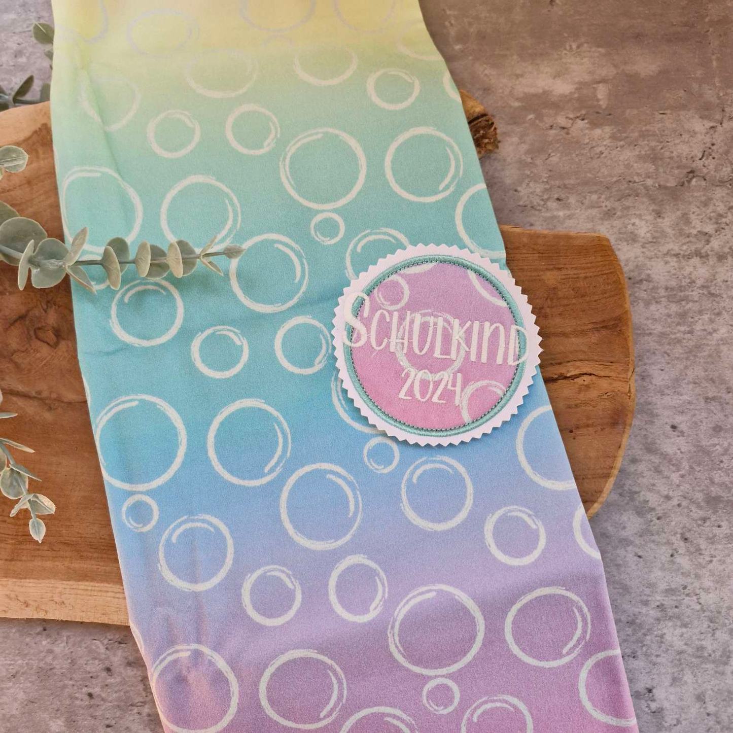 Applikation Aufnäher Button Klettie  | Schulkind 2025 | ZauBärwelt | Rund