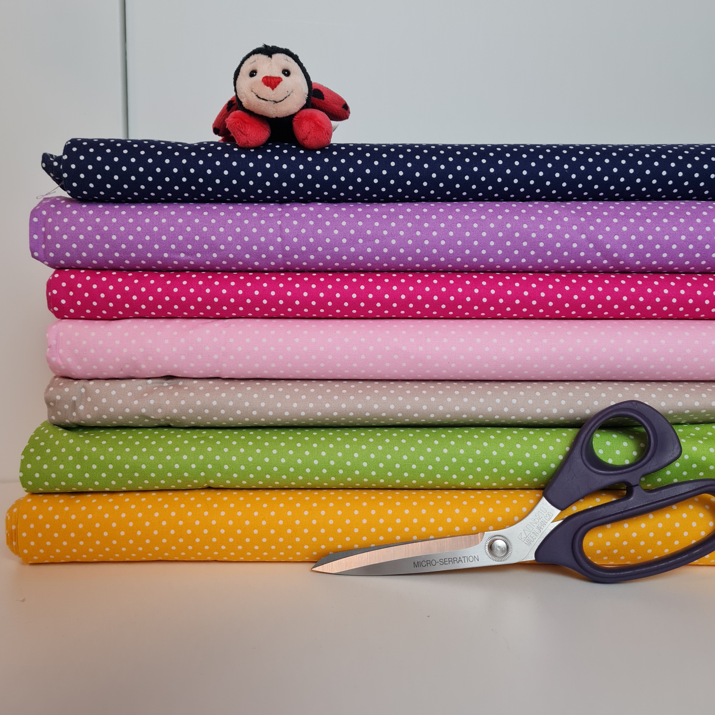 Baumwollwebware | Pünktchen | Pink