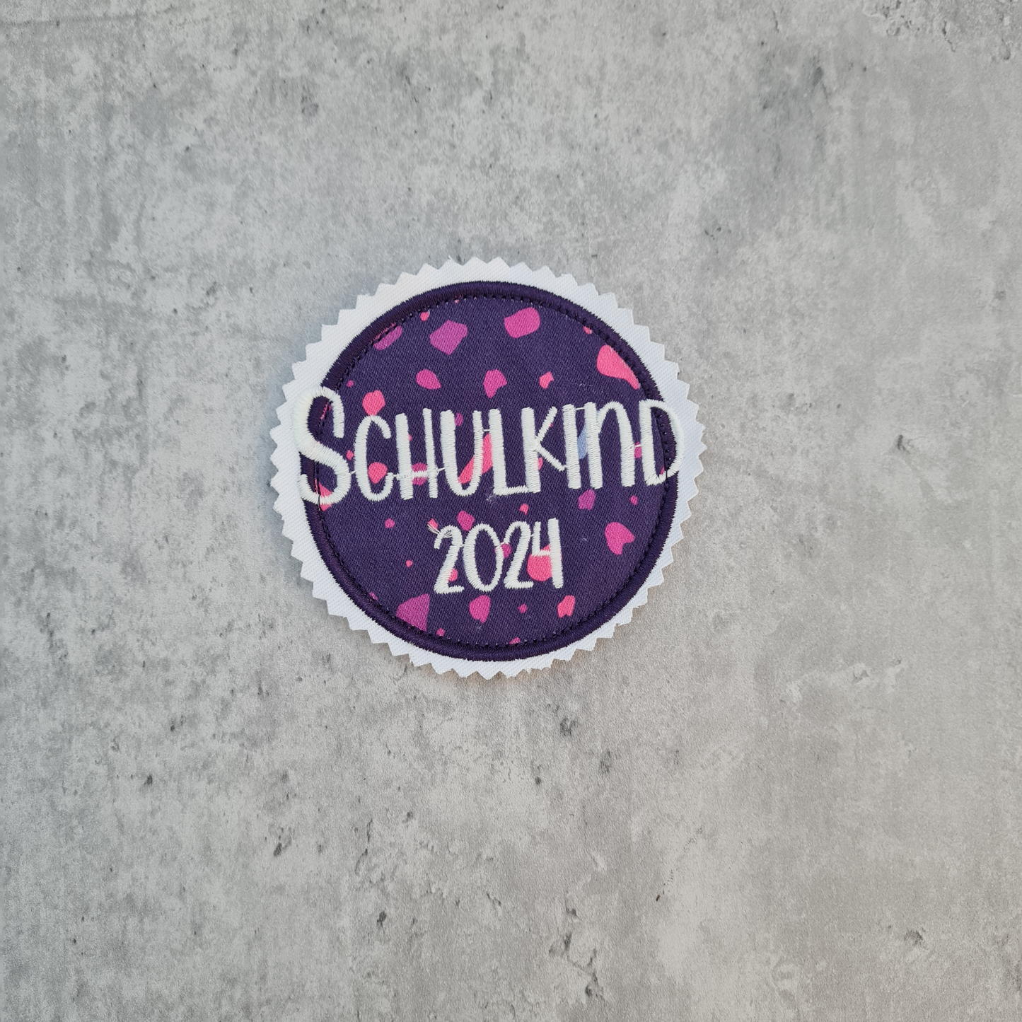 Applikation Aufnäher Button Klettie  | Schulkind 2025 | PferdeflüstBär | Rund