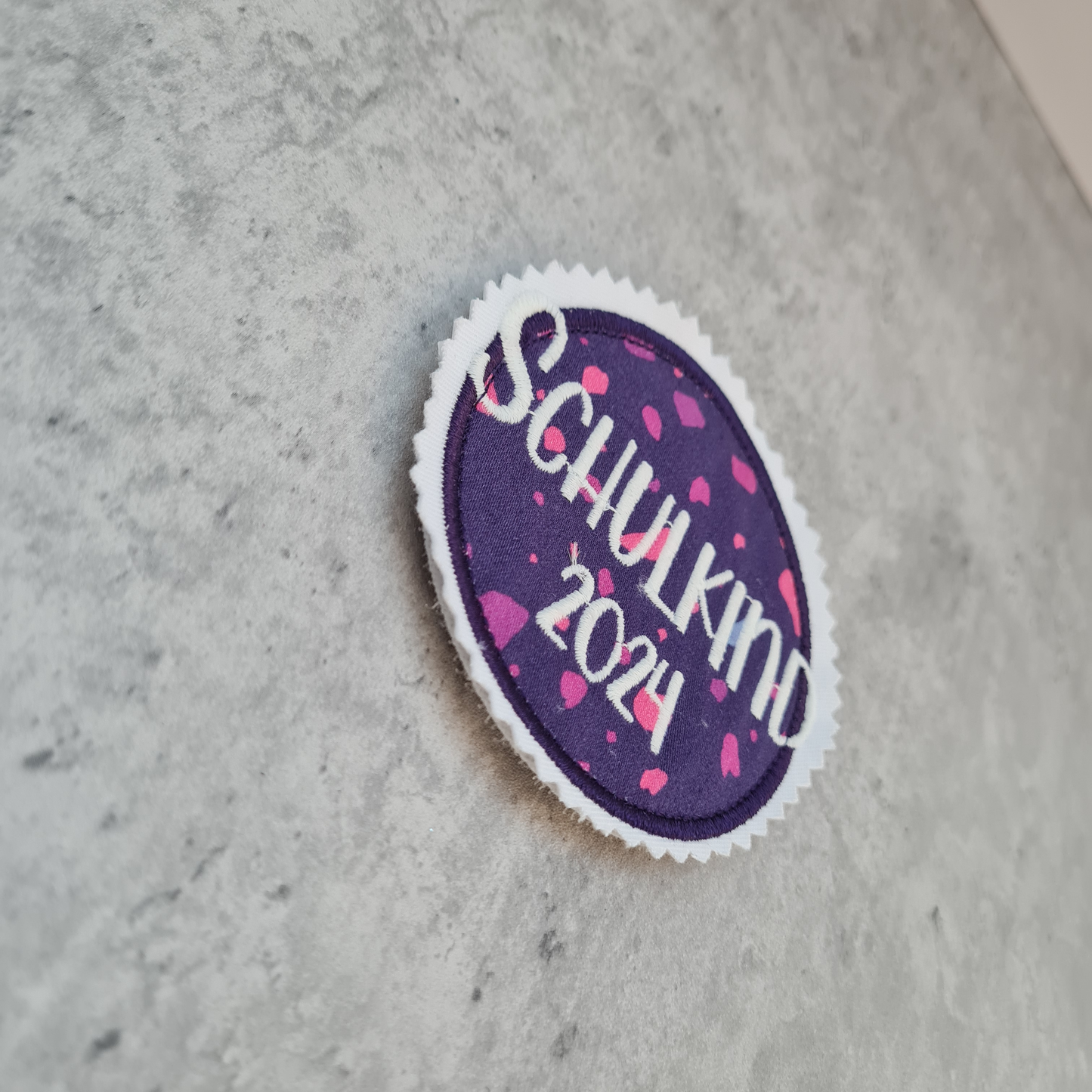 Applikation Aufnäher Button Klettie  | Schulkind 2025 | PferdeflüstBär | Rund