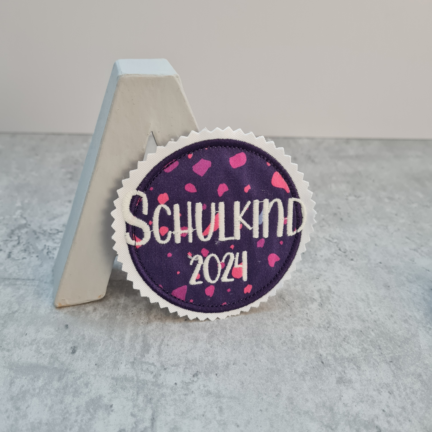 Applikation Aufnäher Button Klettie  | Schulkind 2025 | PferdeflüstBär | Rund