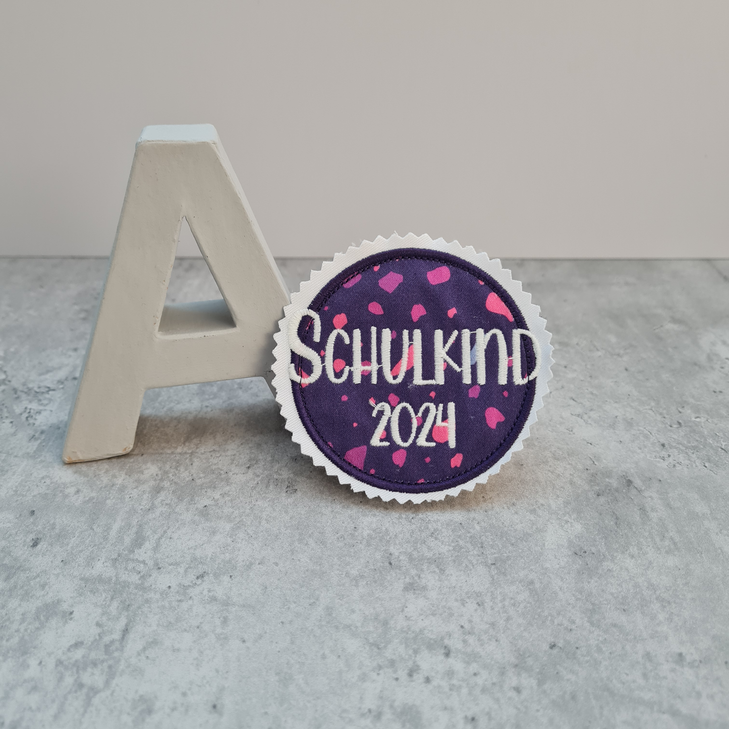 Applikation Aufnäher Button Klettie  | Schulkind 2025 | PferdeflüstBär | Rund