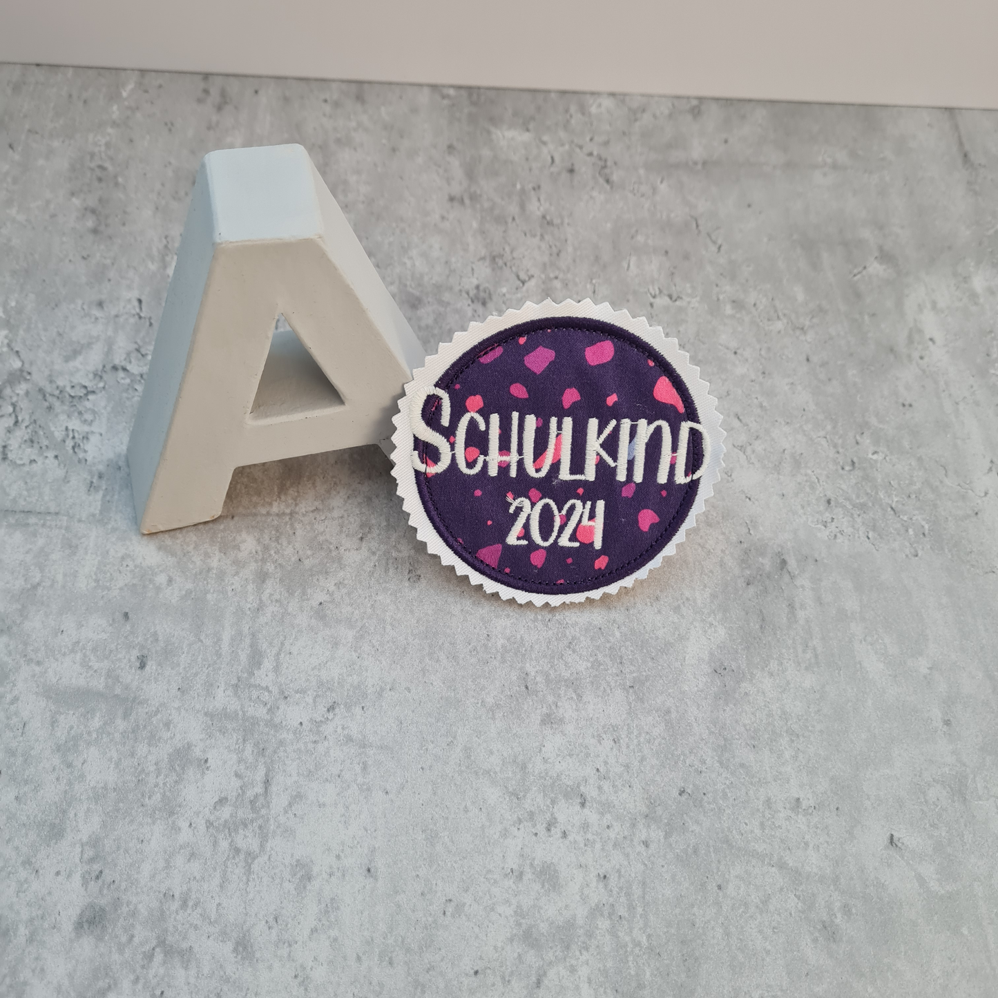 Applikation Aufnäher Button Klettie  | Schulkind 2025 | PferdeflüstBär | Rund