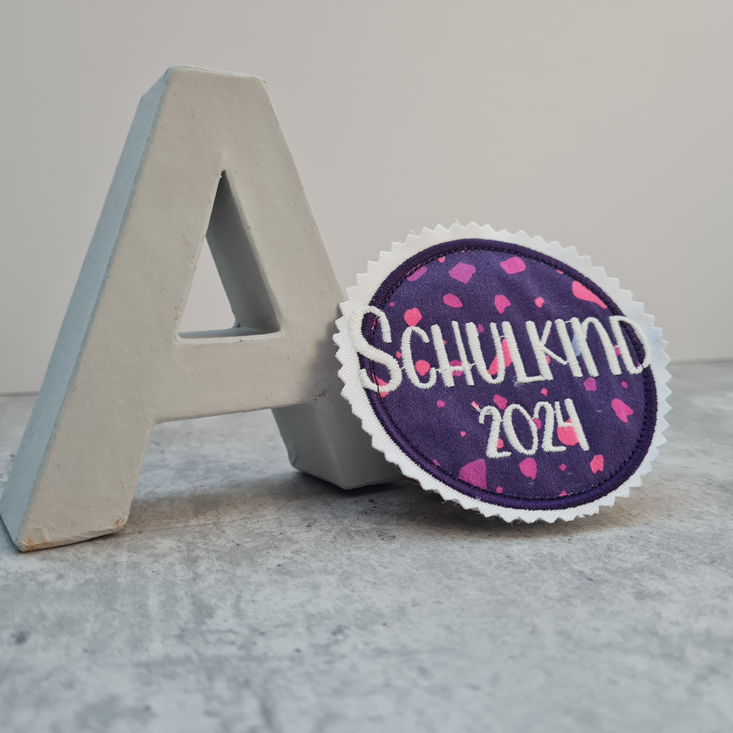 Applikation Aufnäher Button Klettie  | Schulkind 2025 | PferdeflüstBär | Rund