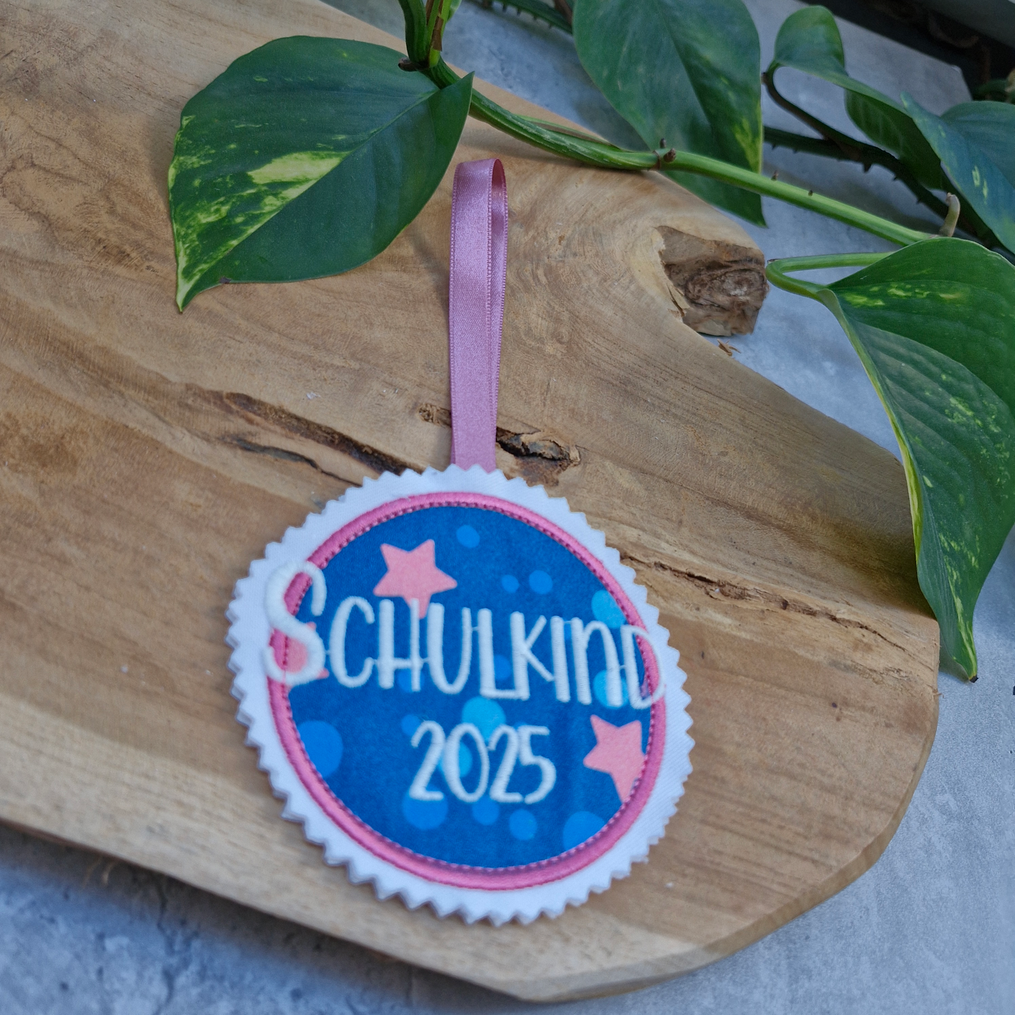 Applikation Aufnäher Button Klettie | Schulkind 2025 | Mermaid Lola