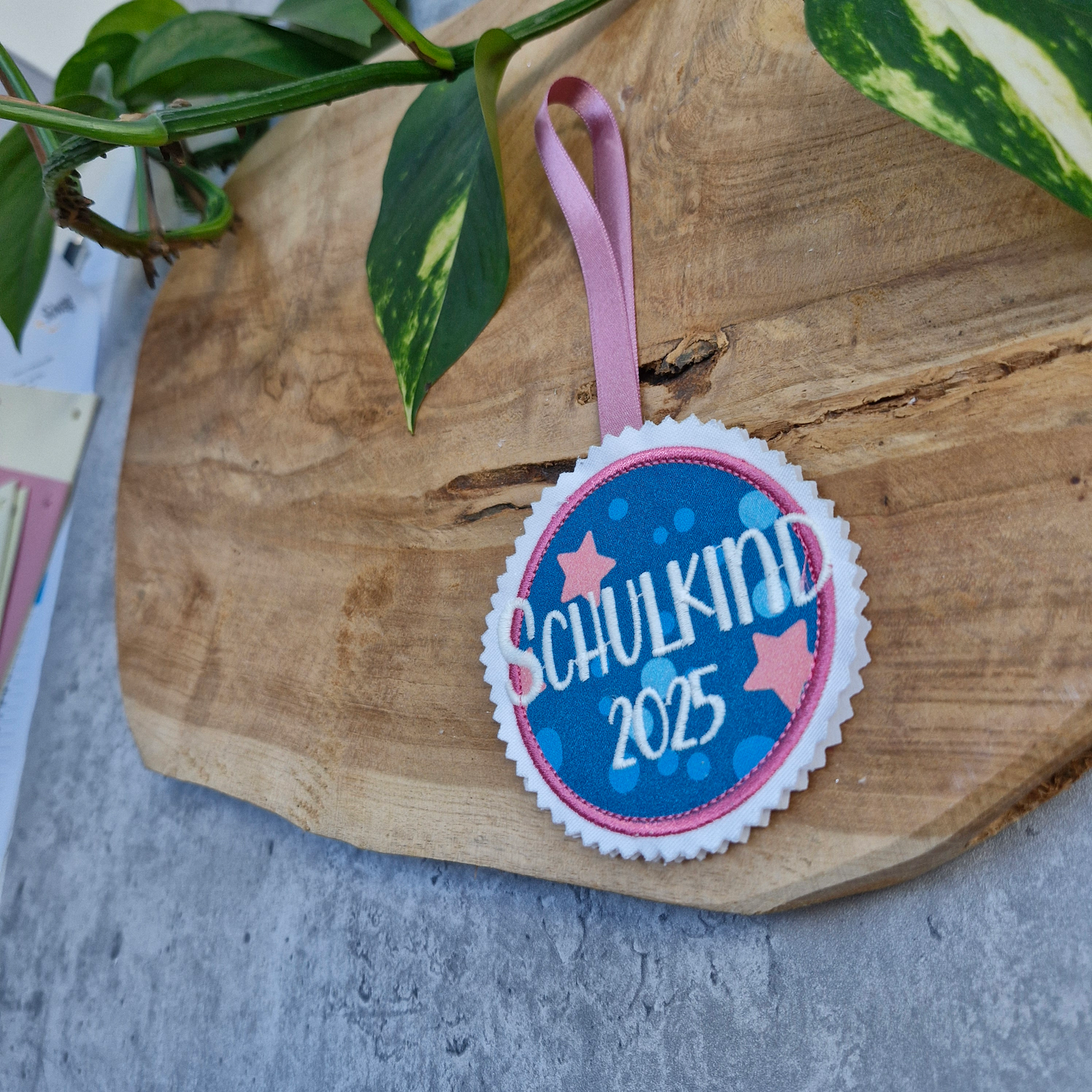 Applikation Aufnäher Button Klettie | Schulkind 2025 | Mermaid Lola