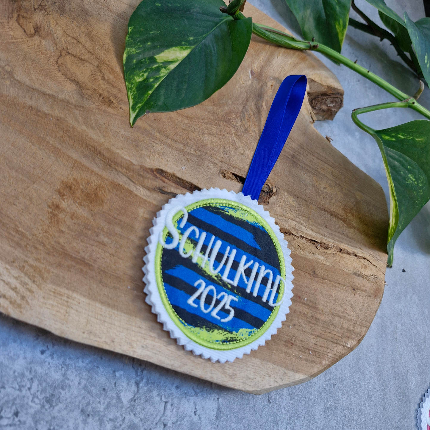 Applikation Aufnäher Button Klettie | Schulkind 2025 | Tiger Night Kimba