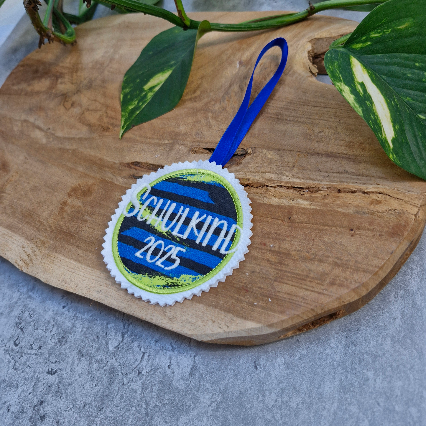 Applikation Aufnäher Button Klettie | Schulkind 2025 | Tiger Night Kimba