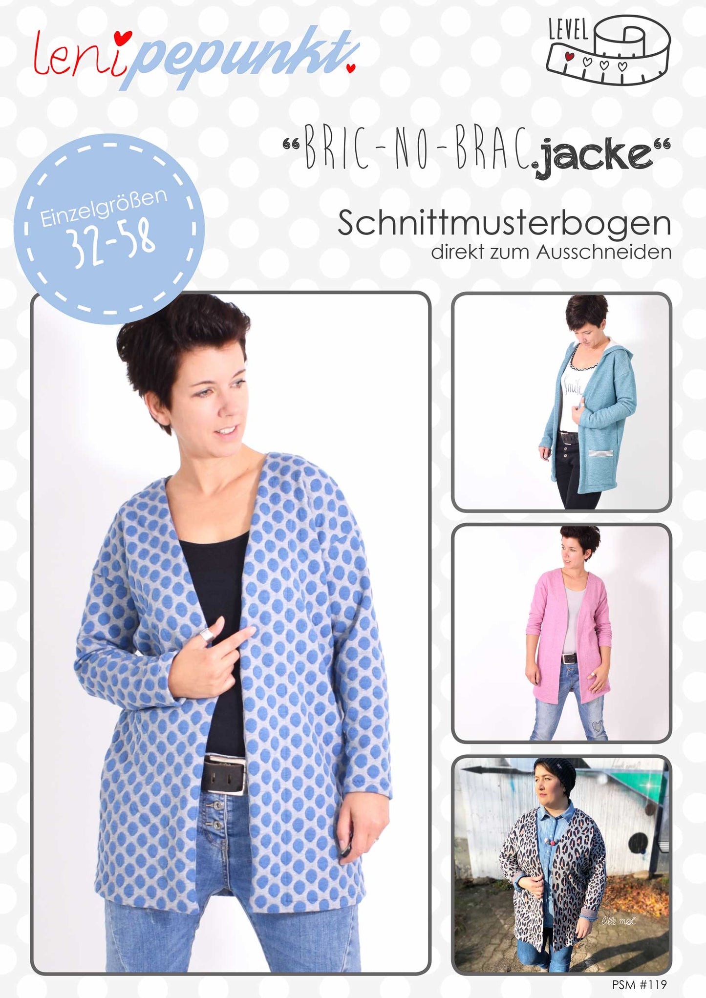 Schnittmuster | BRIC-no-BRAC.jacke | Gr. 32 - 58 | Leni PePunkt
