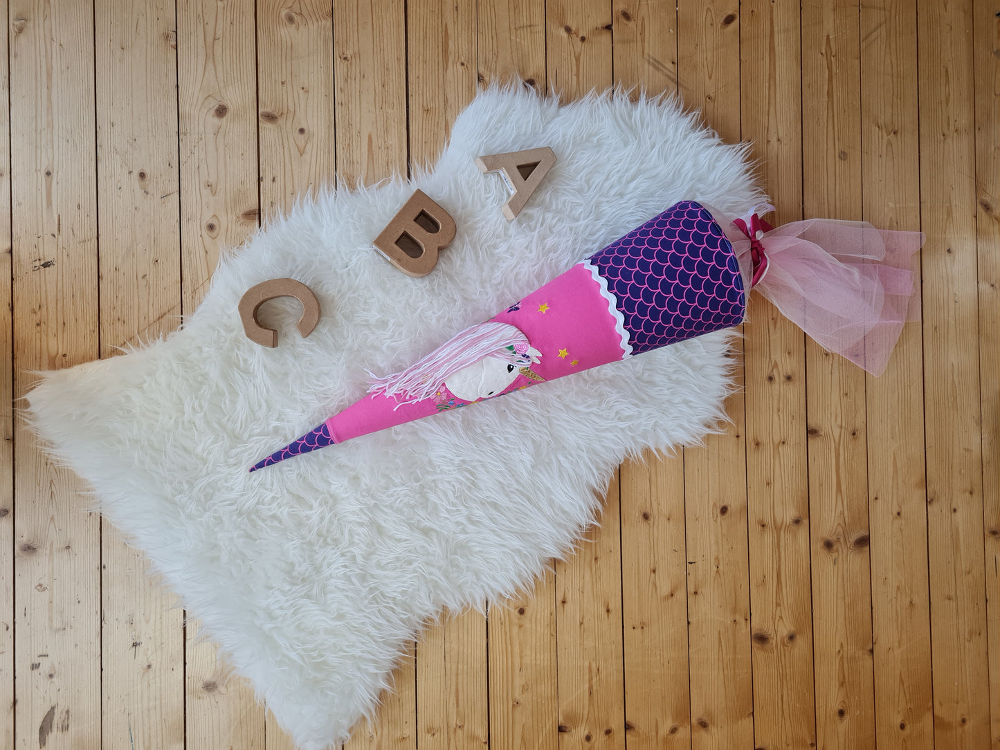 Schultüte Zuckertüte | PerlentauchBär | 70 cm | OHNE Kissenfüllung