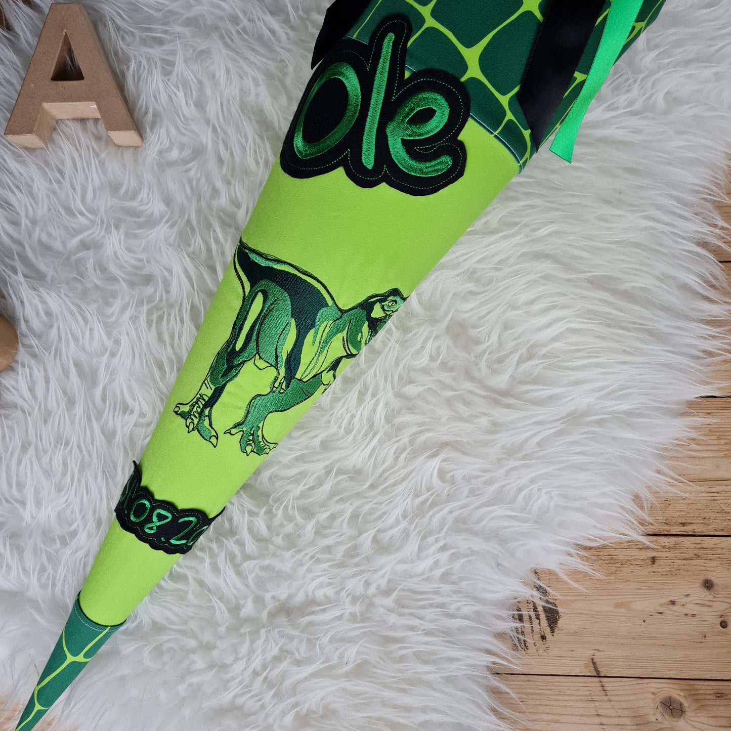 Schultüte Zuckertüte | Design Bär Rex | 70 cm | MIT Kissenfüllung