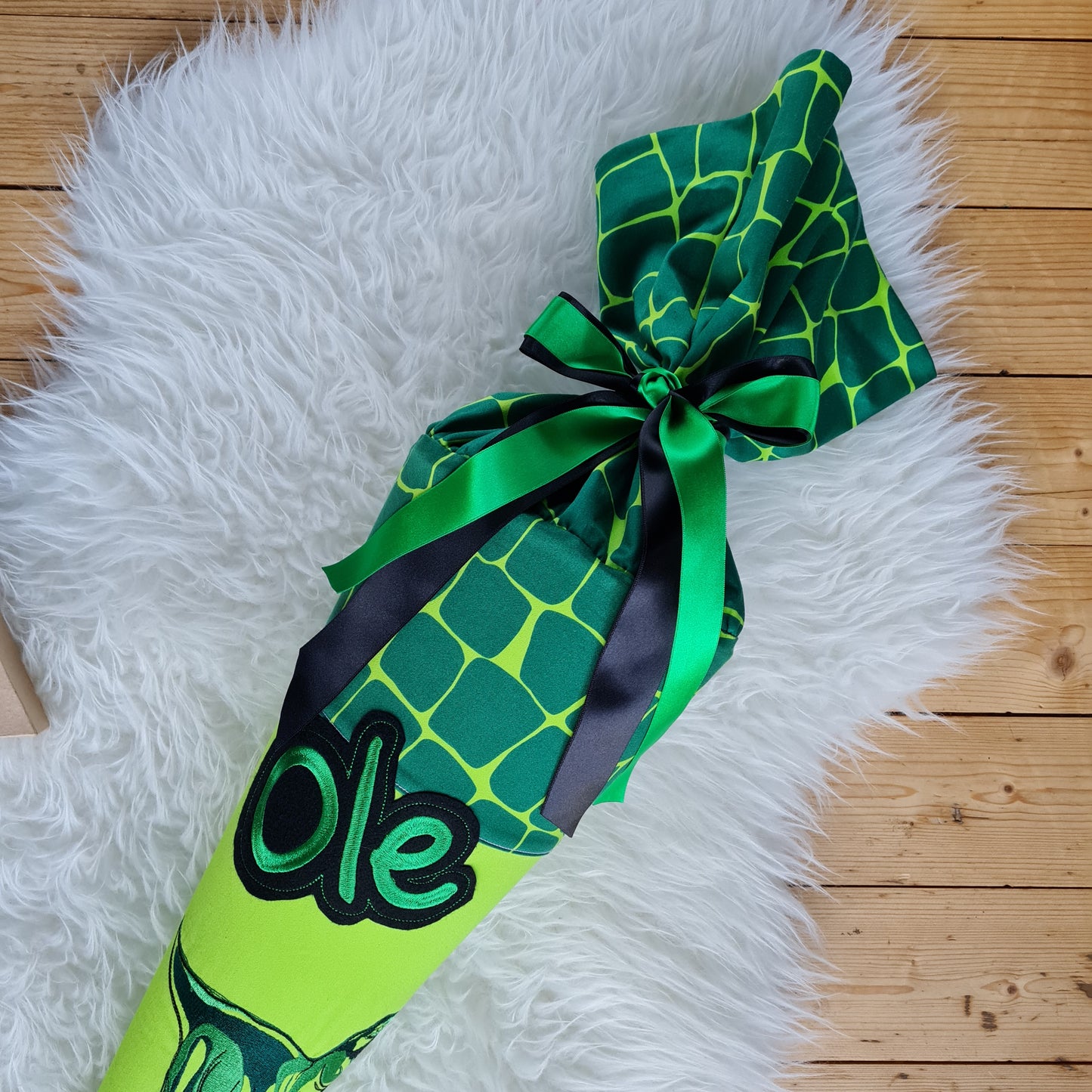 Schultüte Zuckertüte | Design Bär Rex | 70 cm | MIT Kissenfüllung