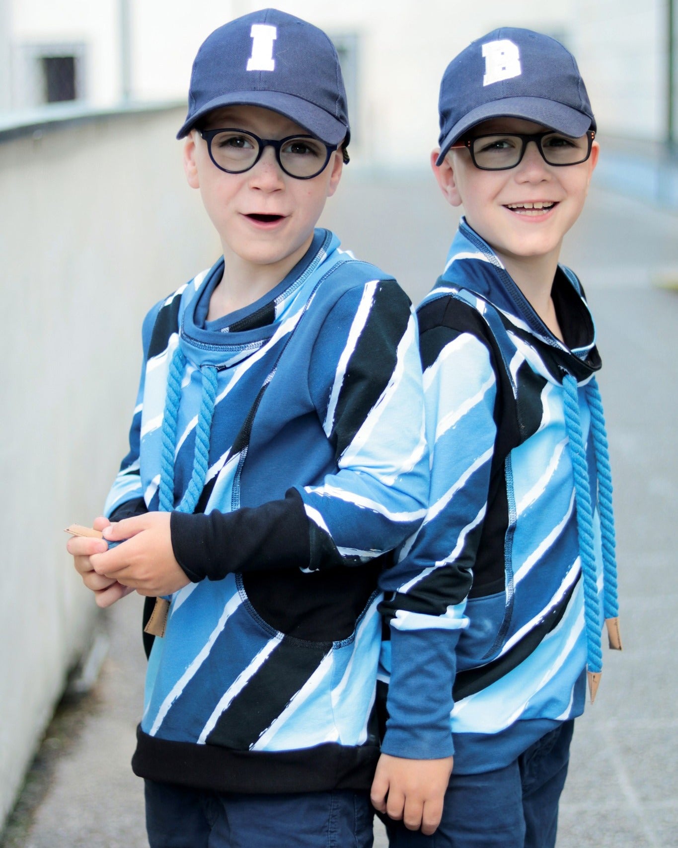 French Terry | Diagonally | Blau