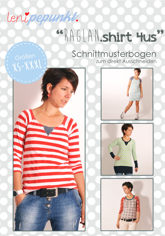 Schnittmuster | RAGLAN.shirt4us | Gr. XS - XXXL | Leni PePunkt