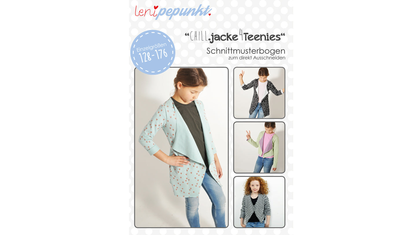 Schnittmuster | CHILL.jacke 4 Teenies | Gr. 128 - 176| Leni PePunkt