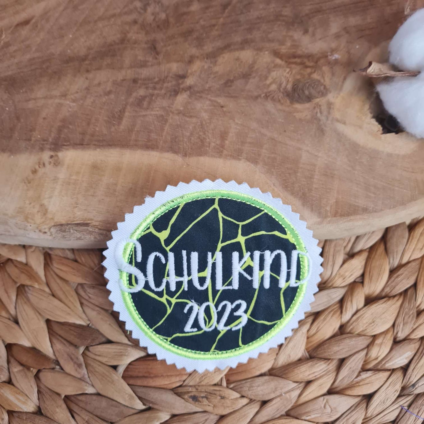 Applikation Aufnäher Button Klettie  | Schulkind 2025 | DrachenfliegBär