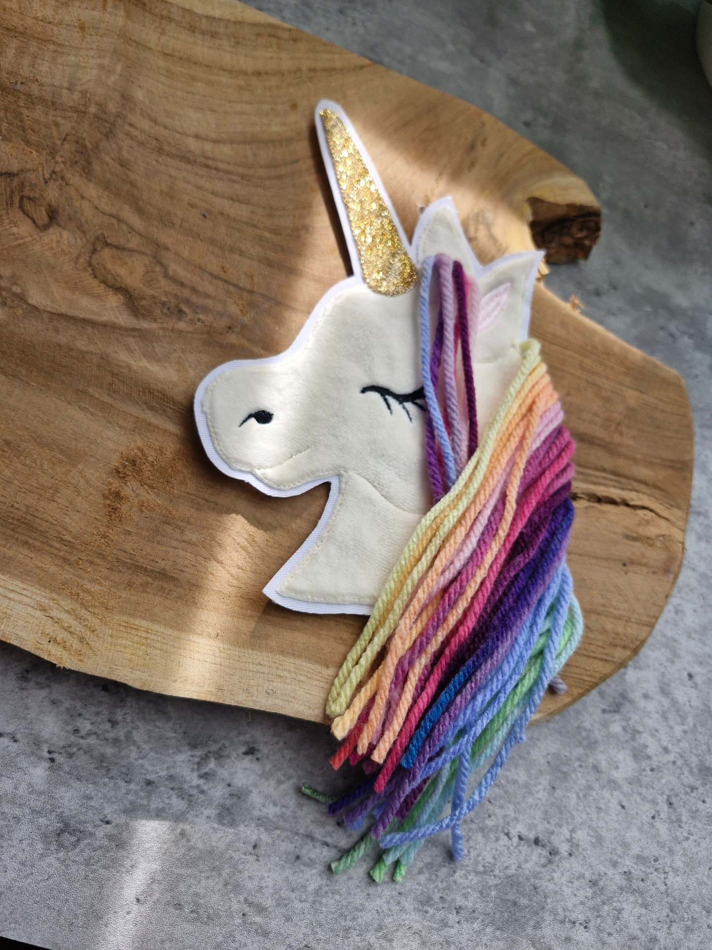 Applikation | Aufnäher | Einhorn | Regenbogenmähne