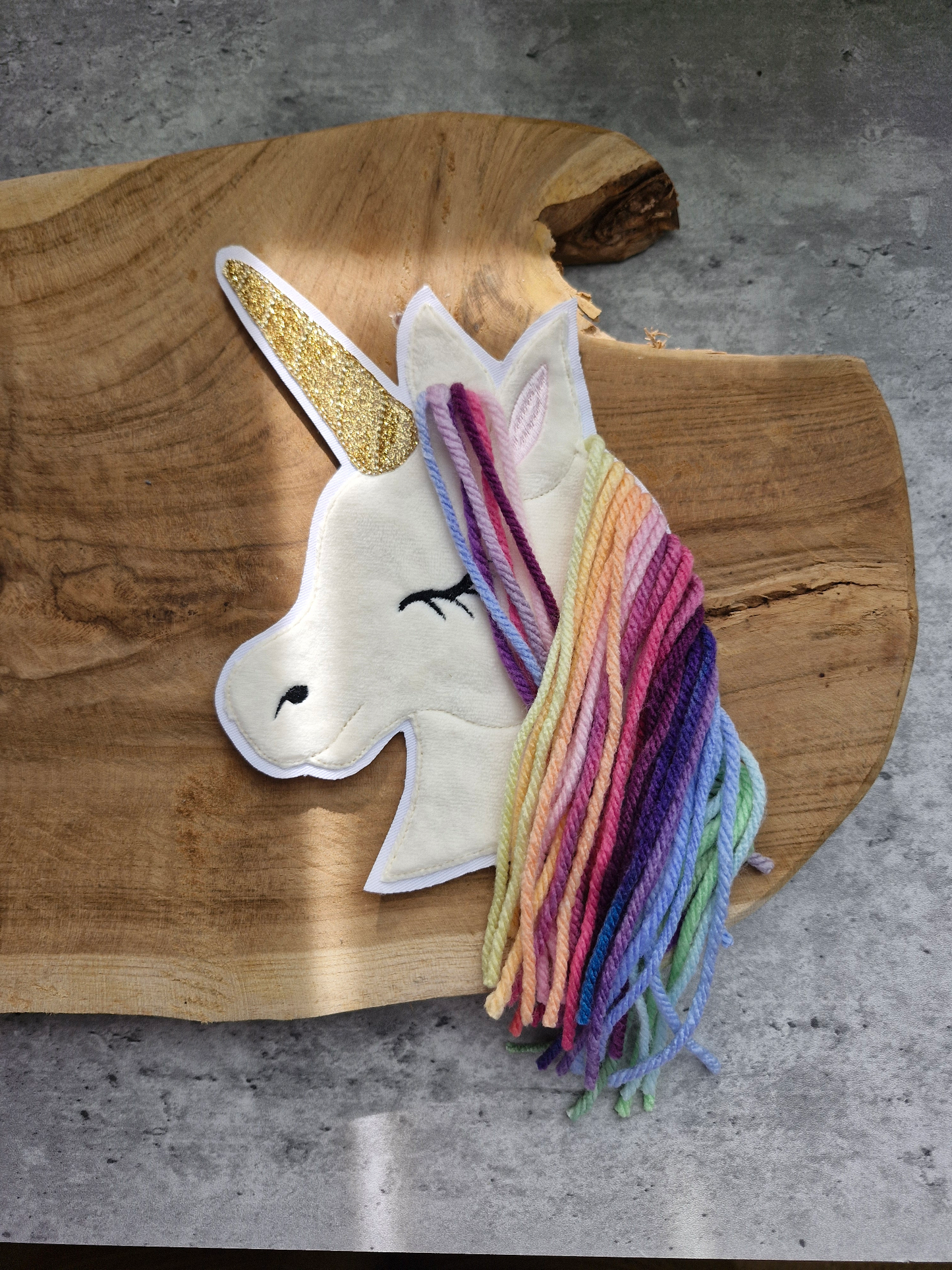 Applikation | Aufnäher | Einhorn | Regenbogenmähne