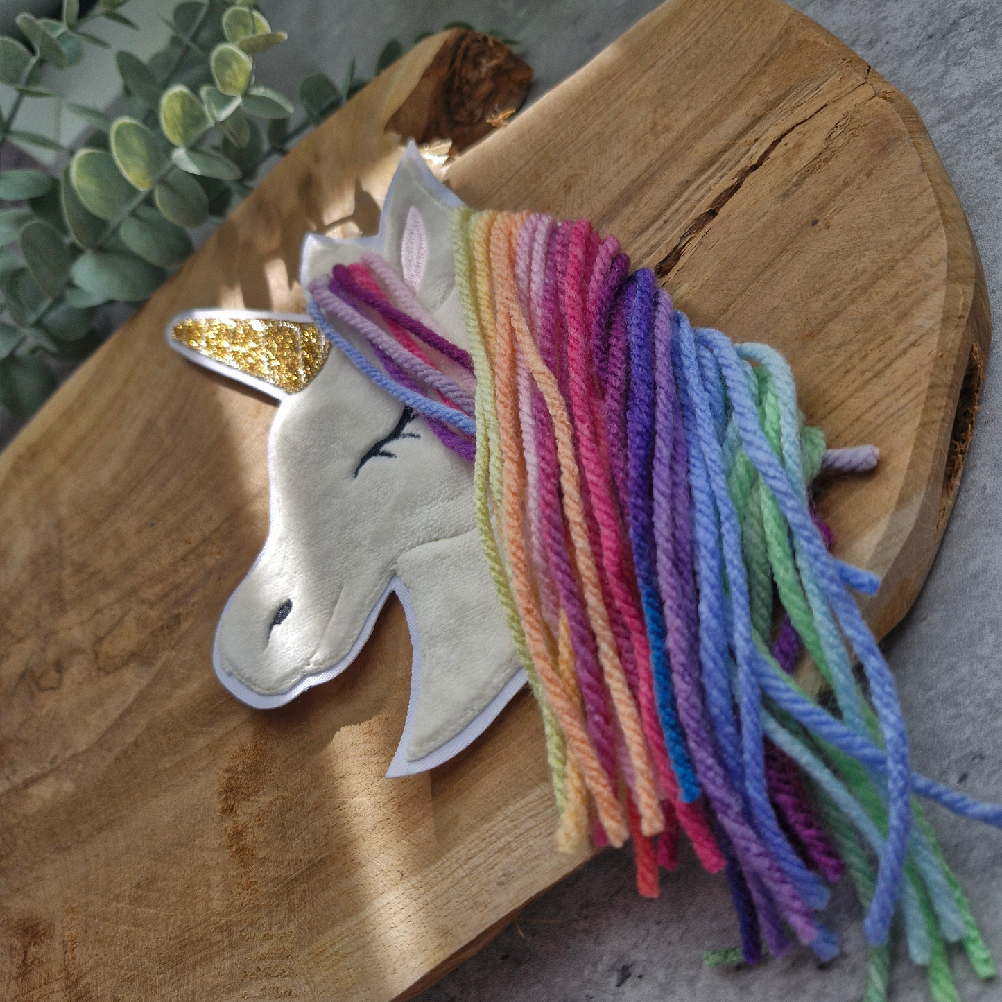 Applikation | Aufnäher | Einhorn | Regenbogenmähne
