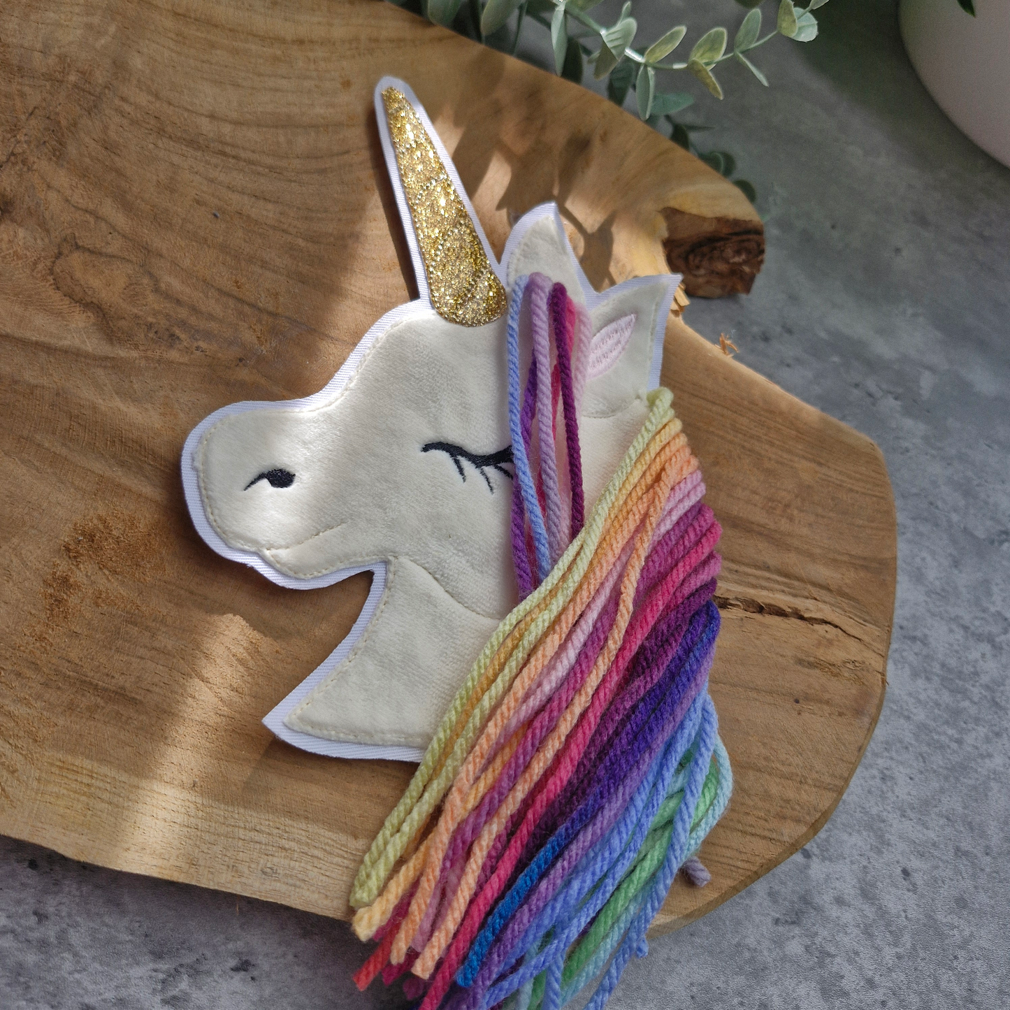 Applikation | Aufnäher | Einhorn | Regenbogenmähne