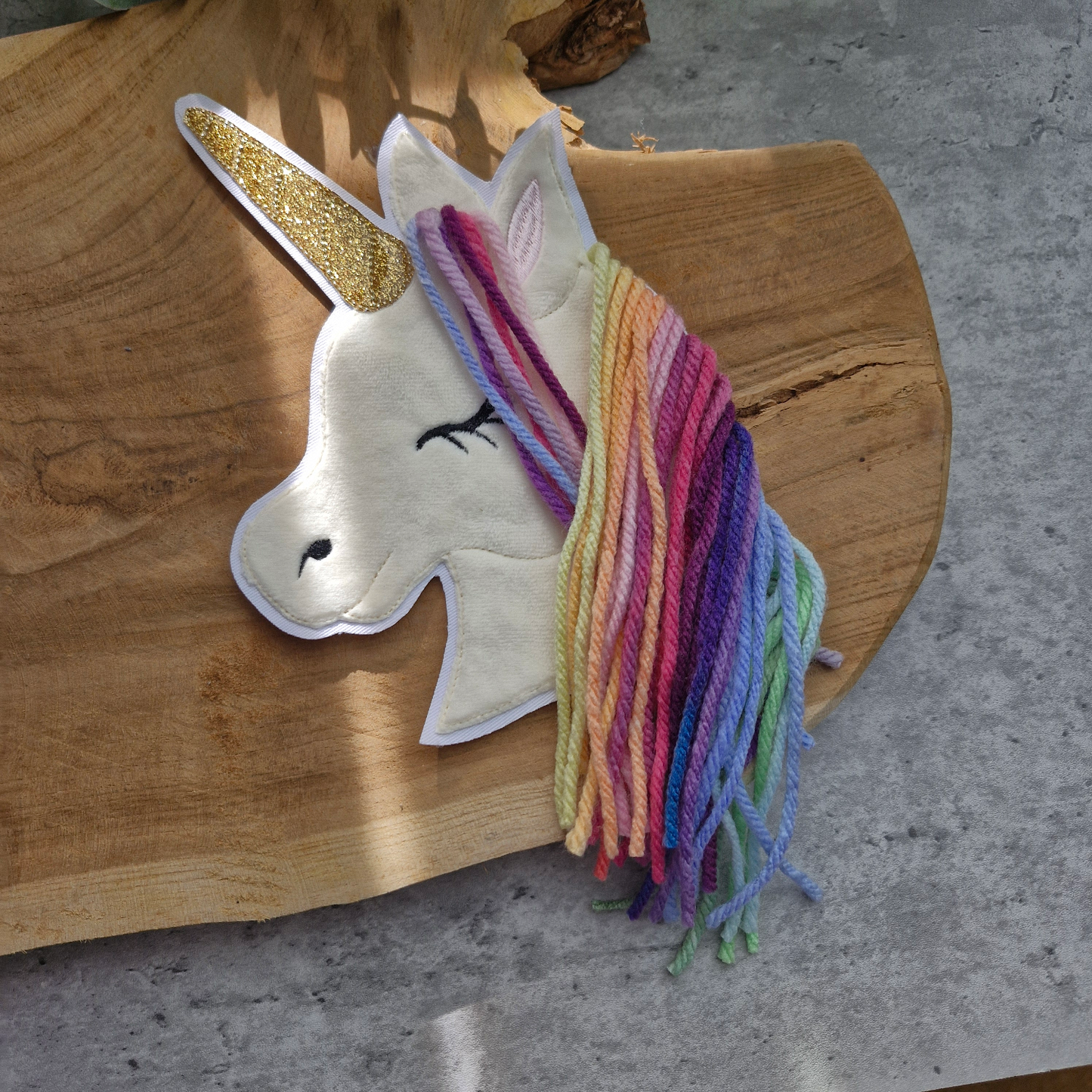 Applikation | Aufnäher | Einhorn | Regenbogenmähne