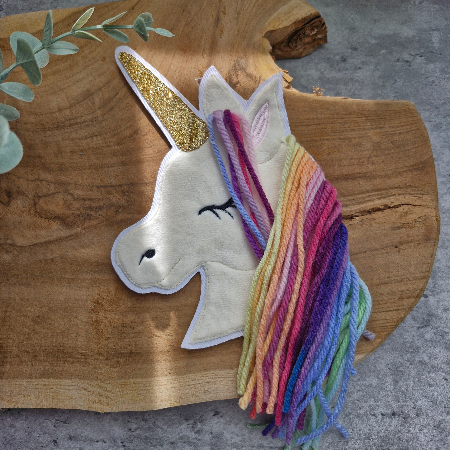 Applikation | Aufnäher | Einhorn | Regenbogenmähne