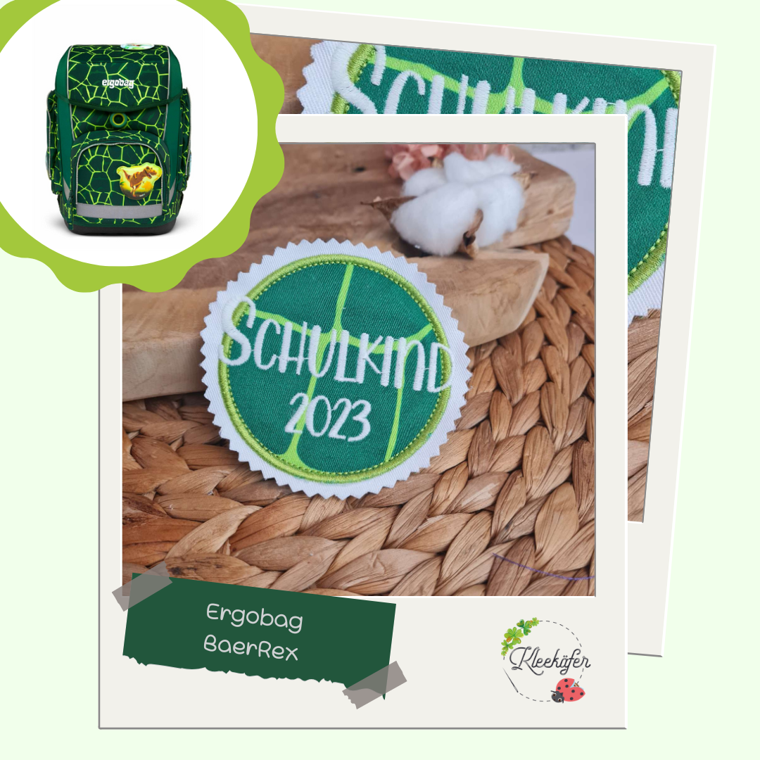 Applikation Aufnäher Button Klettie | Schulkind 2025 | BärRex