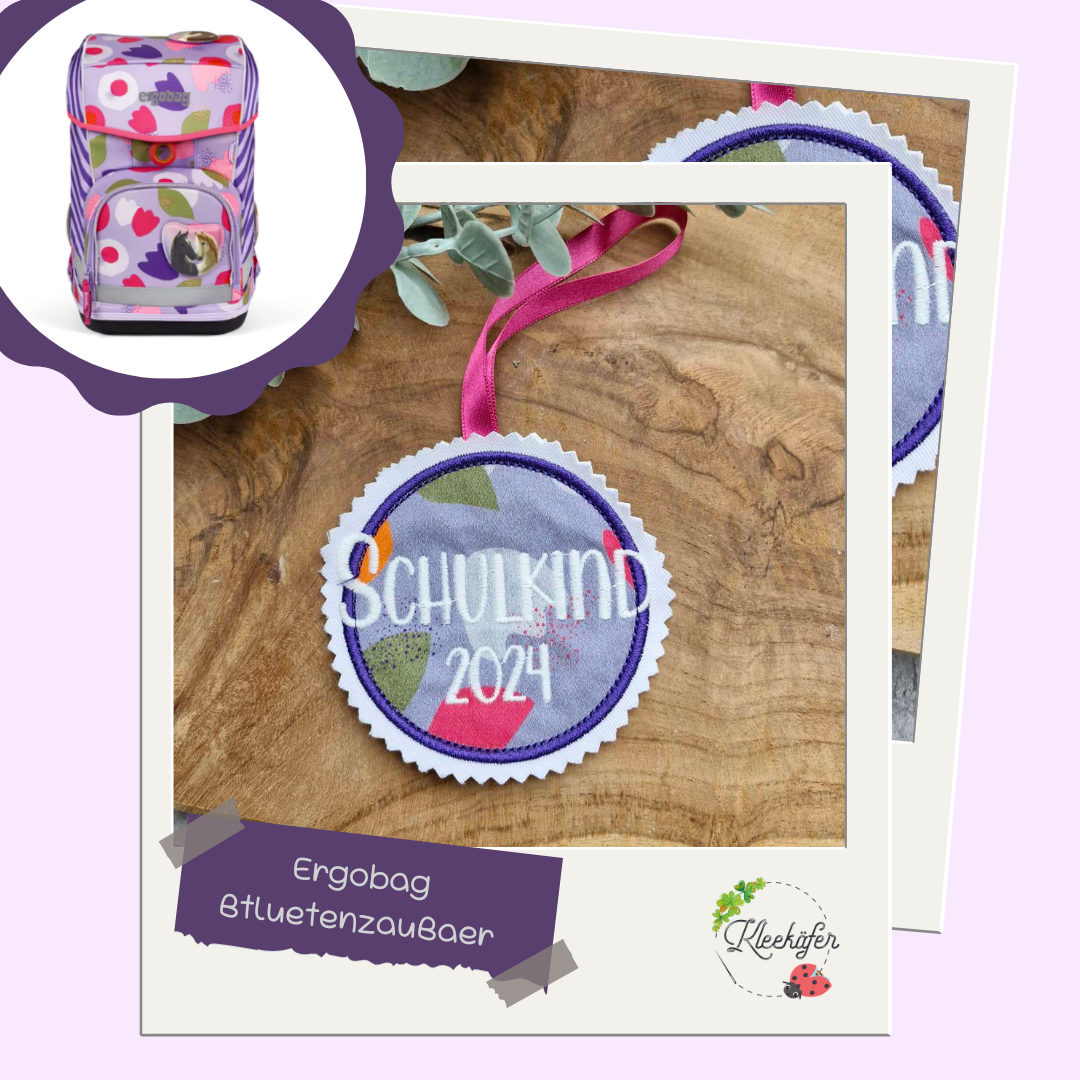 Applikation Aufnäher Button Klettie | Schulkind 2025 | BlütenzauBär