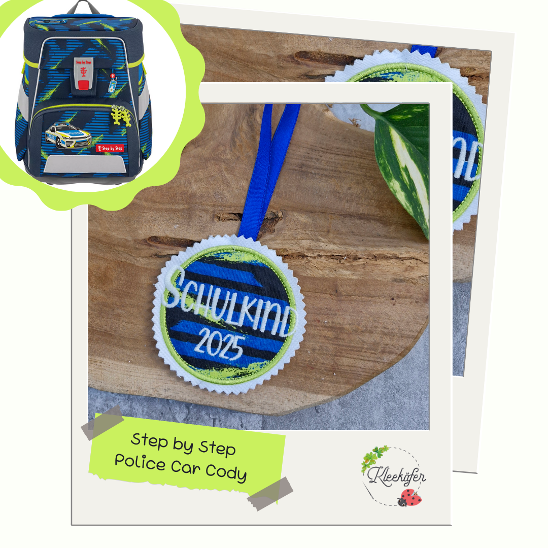 Applikation Aufnäher Button Klettie | Schulkind 2025 | Tiger Night Kimba