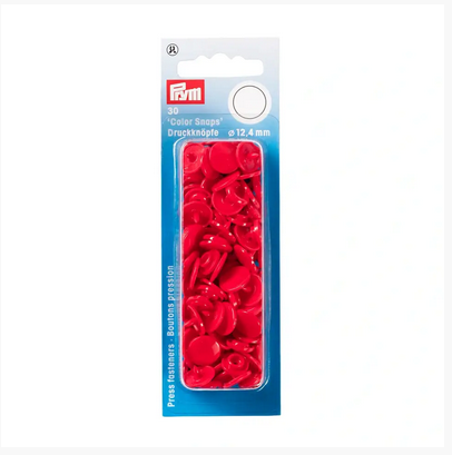 PRYM | Color Snaps | rund | 30 Stück | Rot