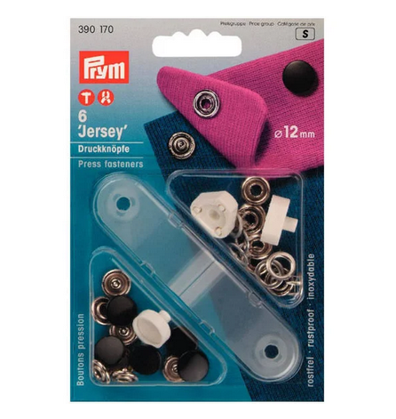 Druckknöpfe | Jersey | 12mm | schwarz | Prym