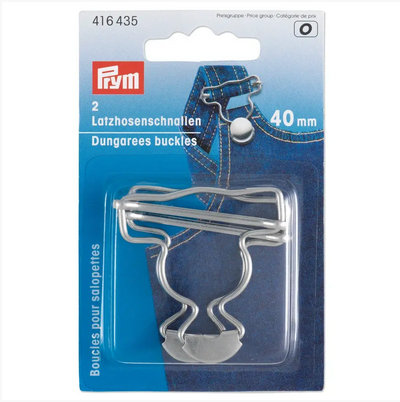 Latzhosenschnalle | 40mm | Silber | 2 Stück