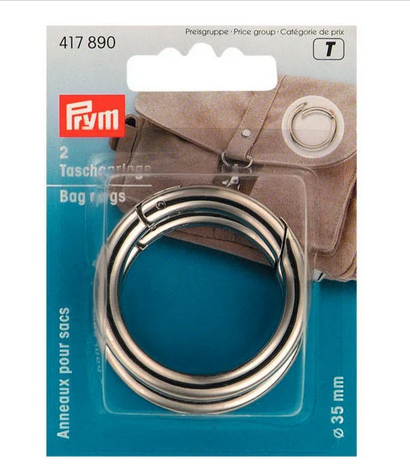 Taschenringe | Silber | 35mm | 2 Stück