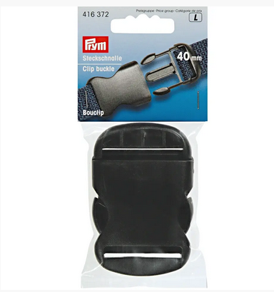 Steckschnalle | 40mm | Schwarz | 1 Stück