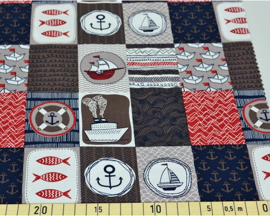 Baumwollwebware | Maritim | Patchwork