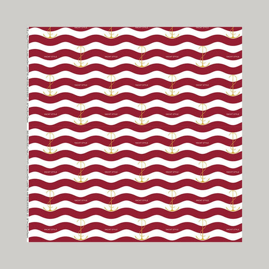 Baumwolljersey | Yachtstyle | Rot/weiß