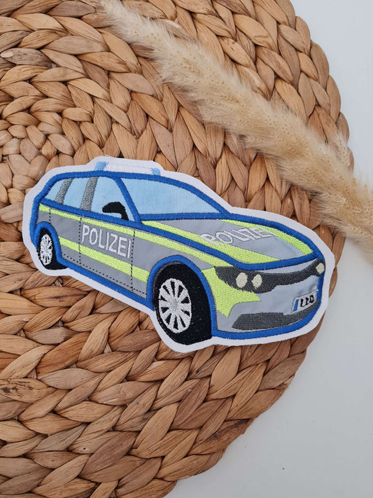 Aufnäher Flicken Applikation | Polizeiauto | 10 x17 cm