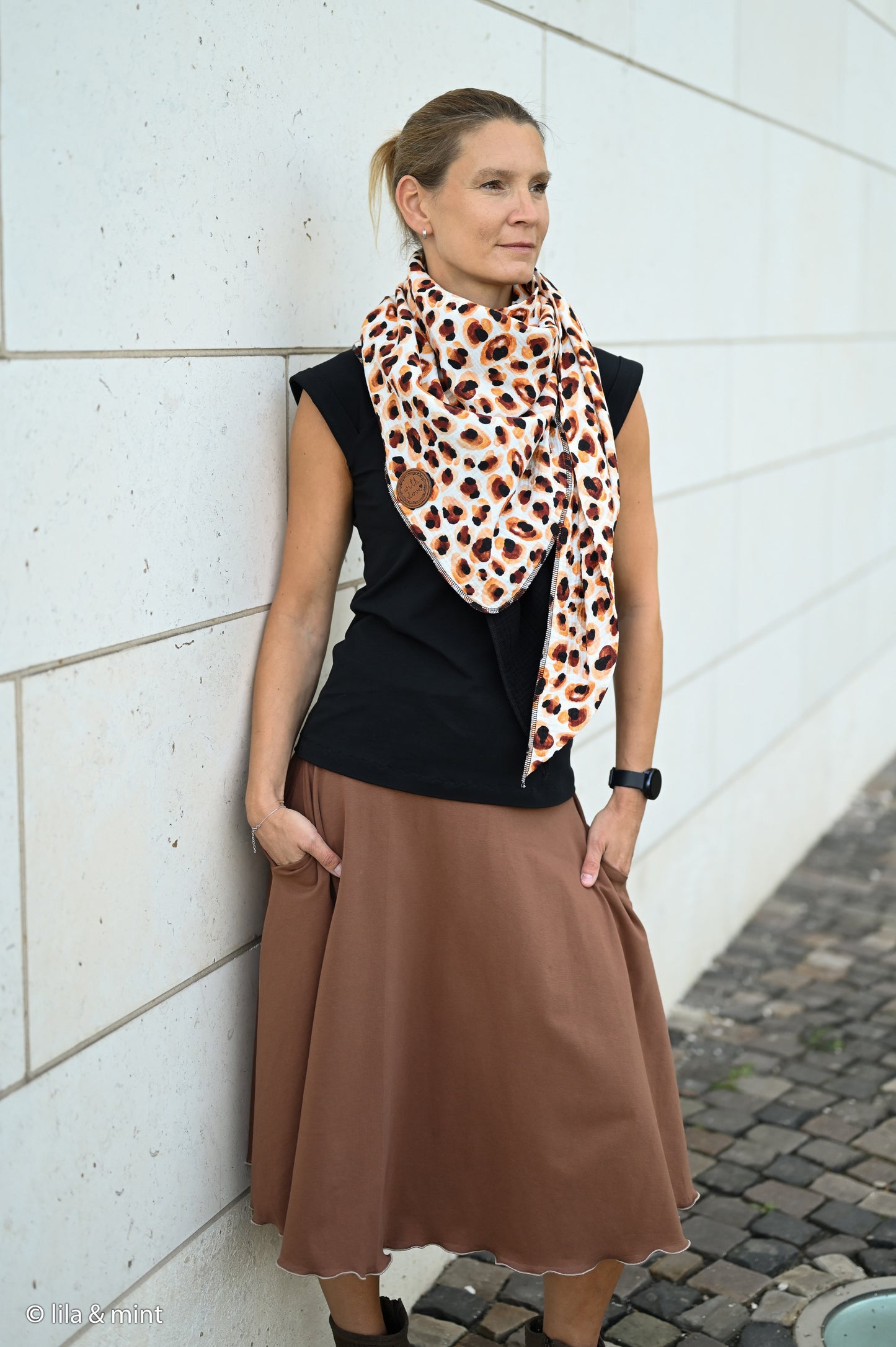 Musselin | Leoprint | Ocker Braun