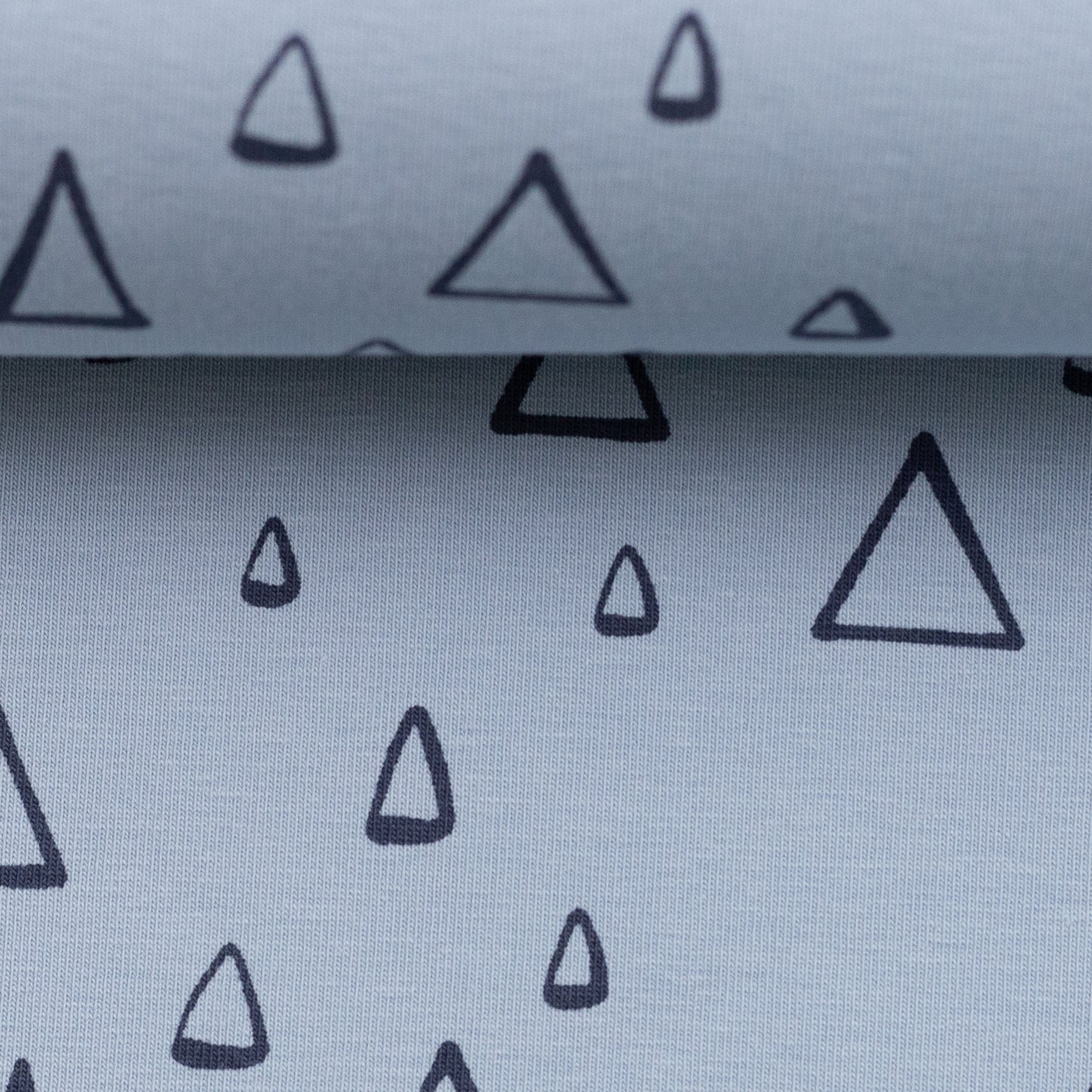 Baumwolljersey | Dreiecke | Hellblau