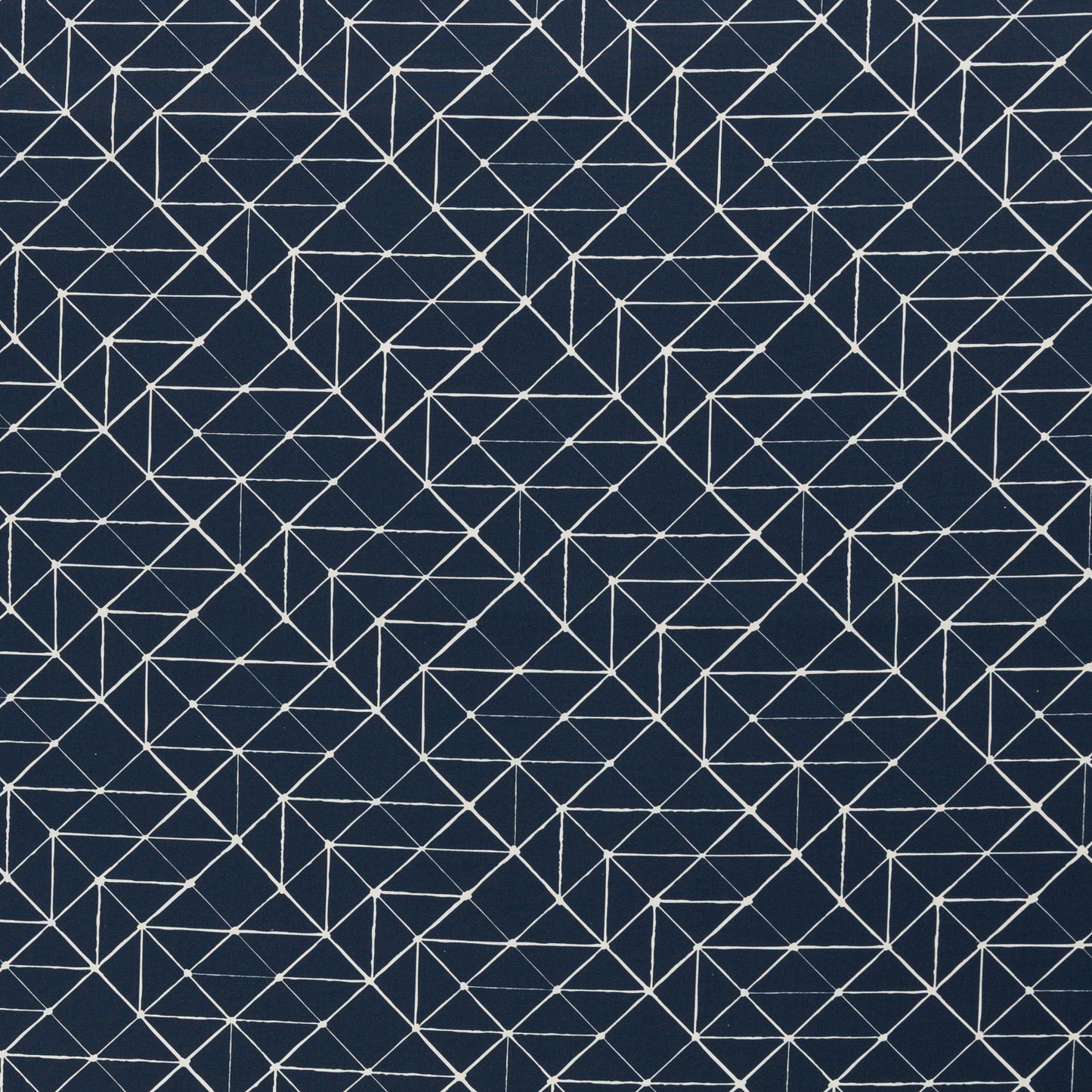 Baumwollwebware | Geo Linien | Dunkelblau