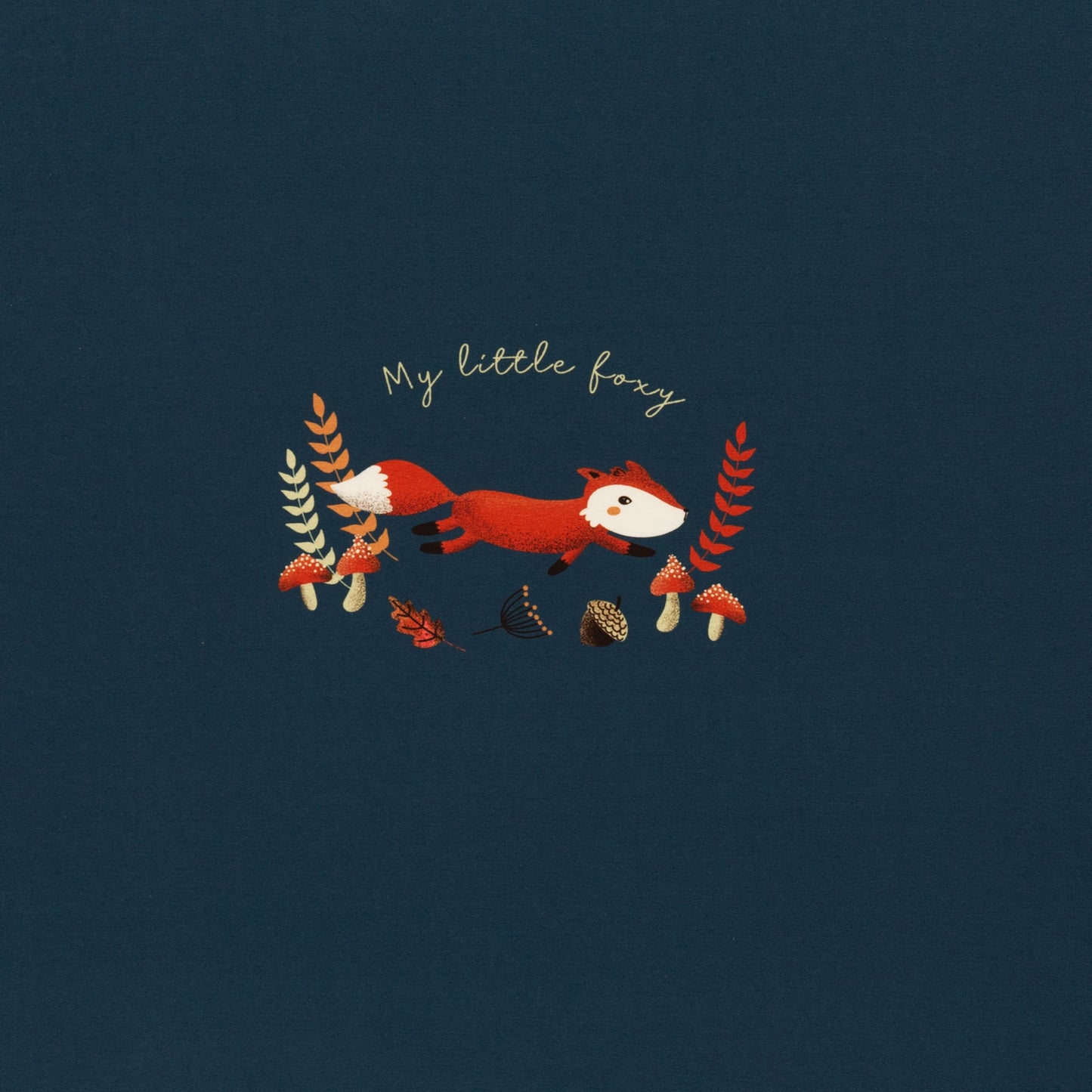 Jerseypanel "My little Foxy" rennend- drei Farben