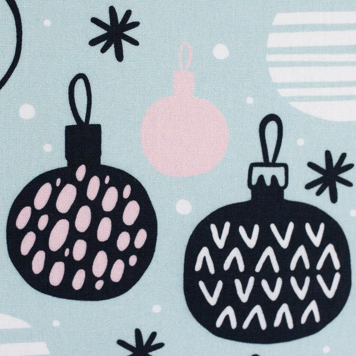 Baumwollwebware | MerryChristmas | Kugeln Türkis