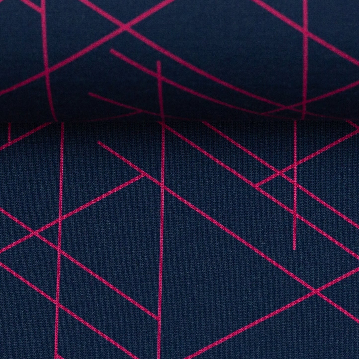 FrenchTerry | Streetstyle | Geometrische Linien | Magenta